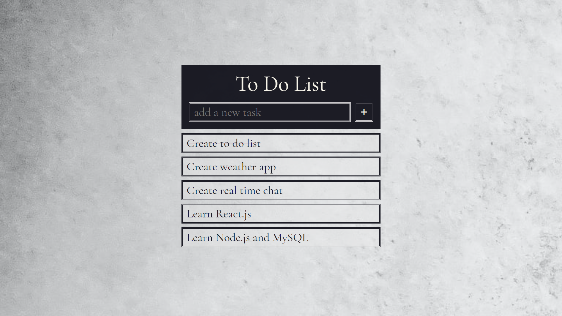 to do list with html,css and javascript